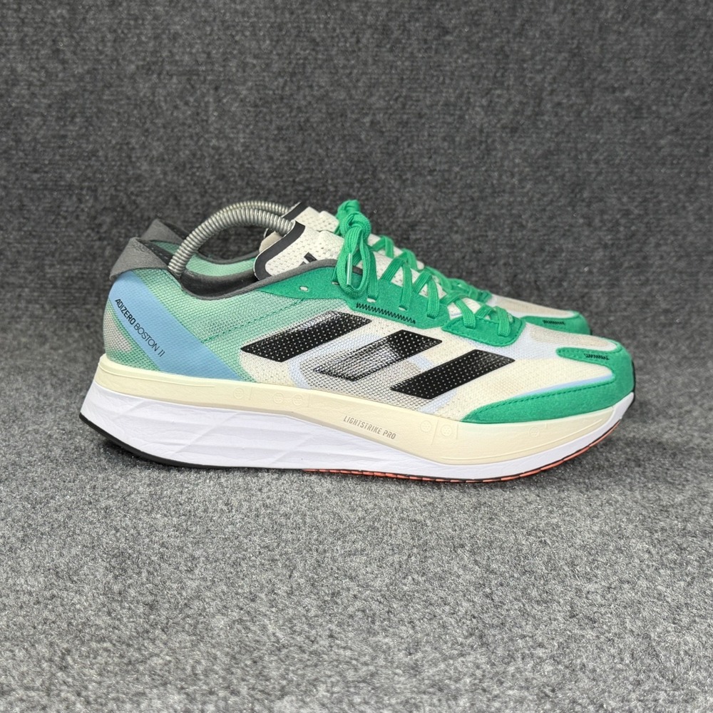 Adidas Adizero Boston 11 Running Shoes Mens 12 Court Green Athletic Marathon Run